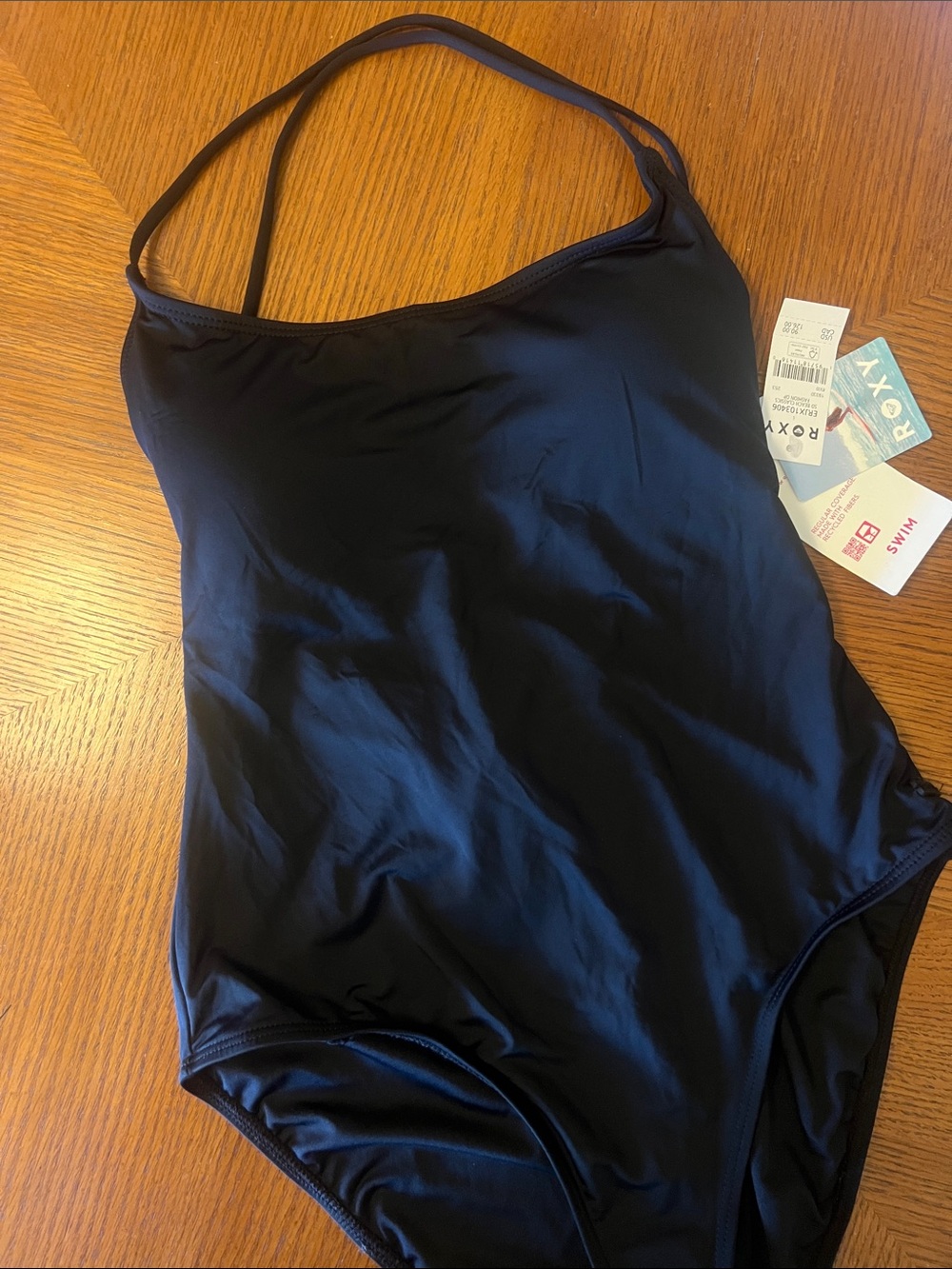 Classic Black women’s One-Piece Swimsuit size large super soft fabric B33